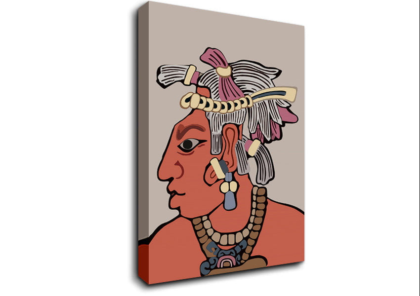 Mayan warrior Canvas Wall Art
