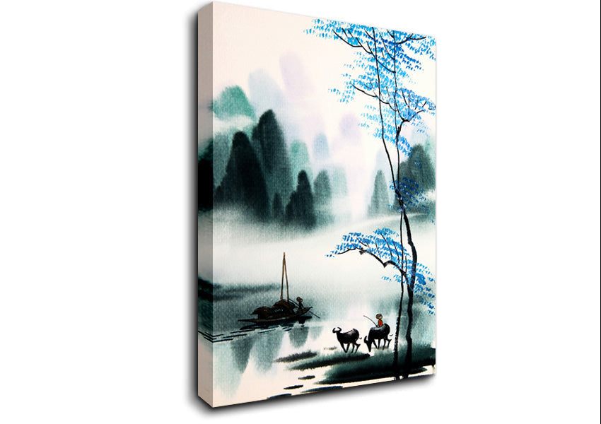 Stunning Blue Tree Canvas Wall Art