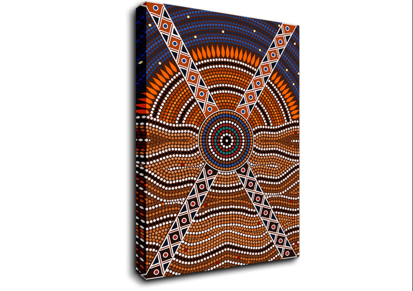 Aboriginal Pattern 2 Canvas Wall Art