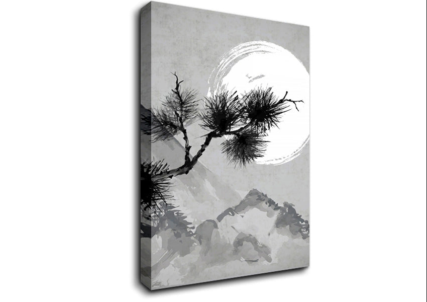 Japanese Tree In The Sun Canvas Wall Art