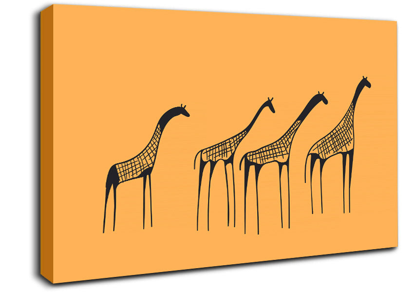 African Giraffe Canvas Wall Art