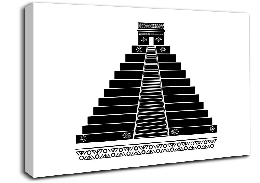 Mayan Temple Chichen Itza Canvas Wall Art