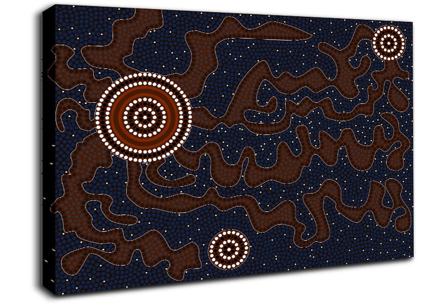 Aboriginal Pattern 3 Canvas Wall Art