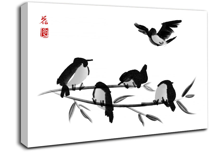 Chinese Birds Canvas Wall Art