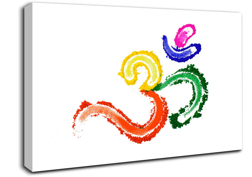 Chakra Om Sign Canvas Wall Art