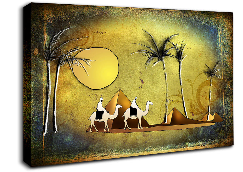 Egyptian Pyramids 4 Canvas Wall Art
