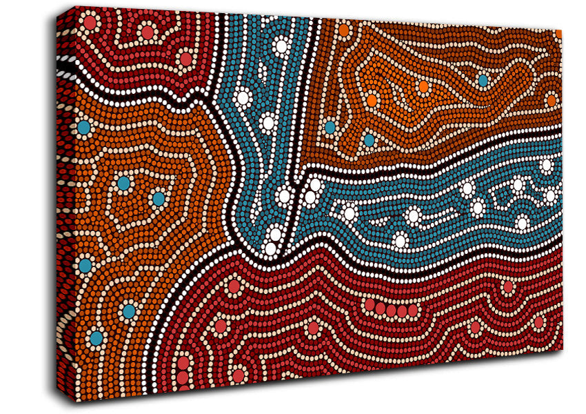 Aboriginal Pattern 4 Canvas Wall Art