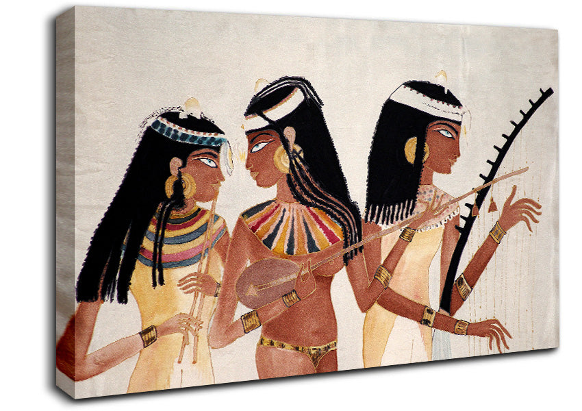 Red Indian Women Canvas Wall Art