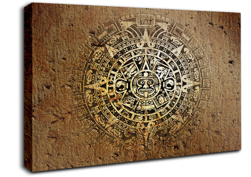 Mayan Sun 1 Canvas Wall Art