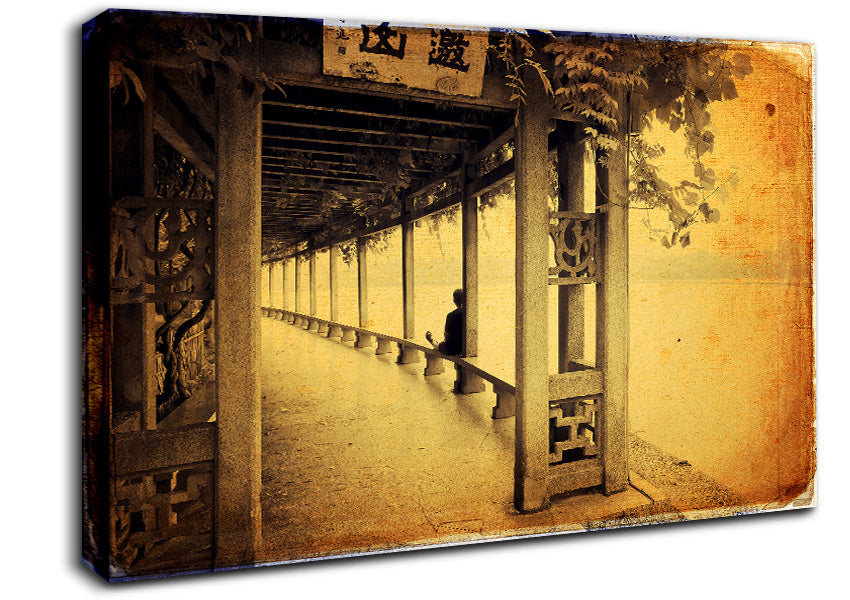 Peaceful Chinese Temple Canvas Wall Art