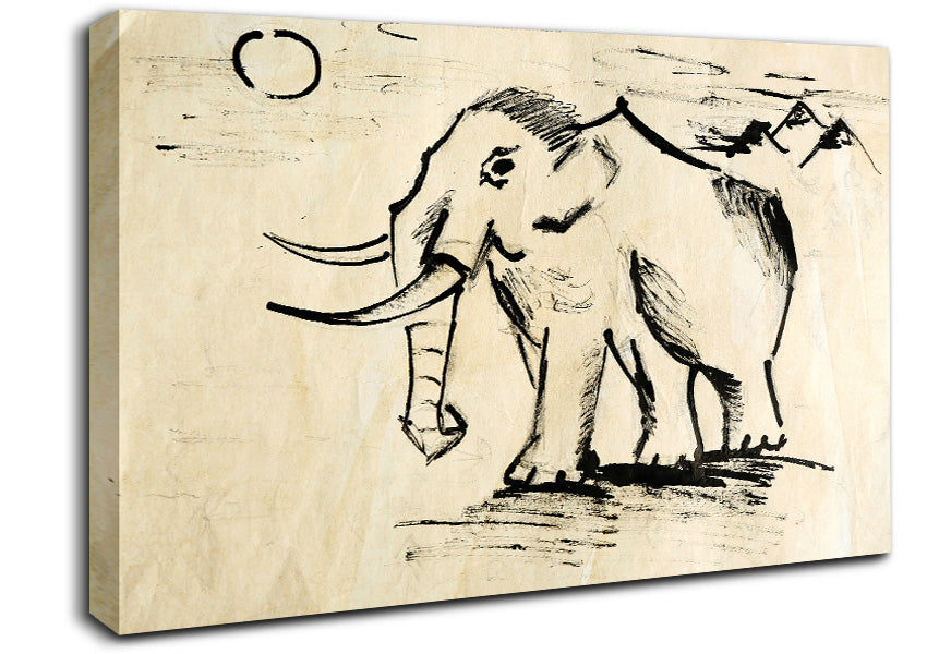 Indian Elephant 1 Canvas Wall Art