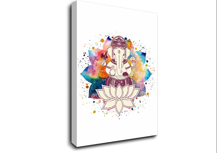 Hindu God Ganesha 3 Canvas Wall Art