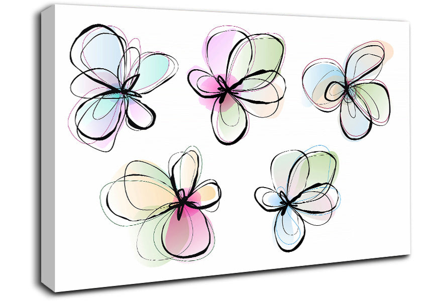 Pastel Petal Madness Canvas Wall Art
