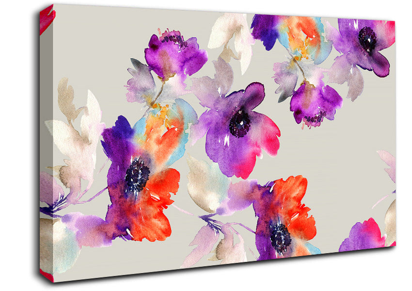 Watercolour Petals Canvas Wall Art