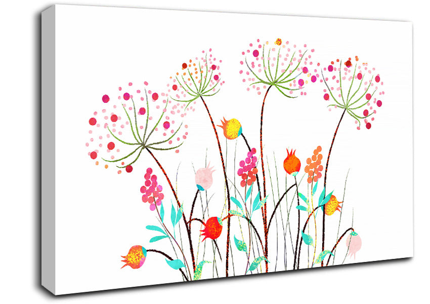 Wild Flower Colours Canvas Wall Art