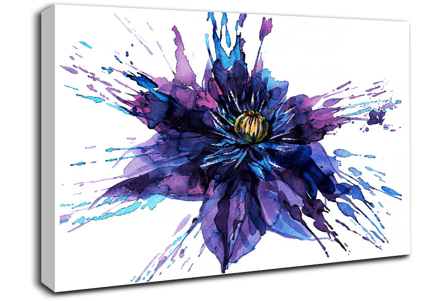 Water Lily Splash Canvas Wall Art