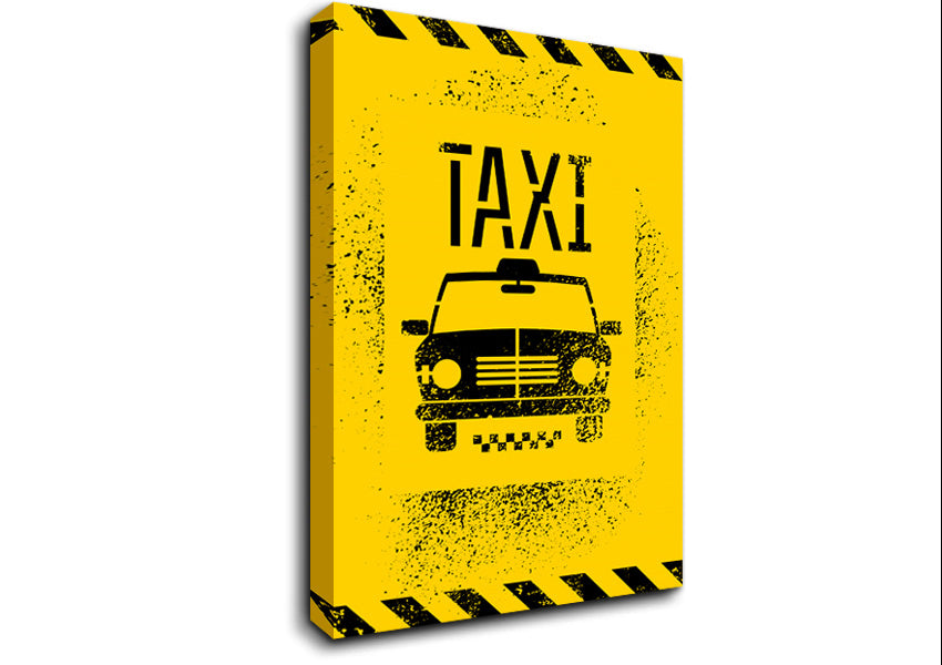 Funky NYC Taxi Cab Canvas Wall Art