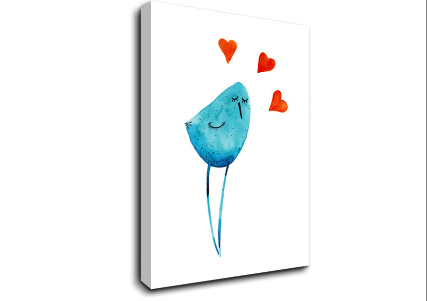 Bird Of Love Canvas Wall Art