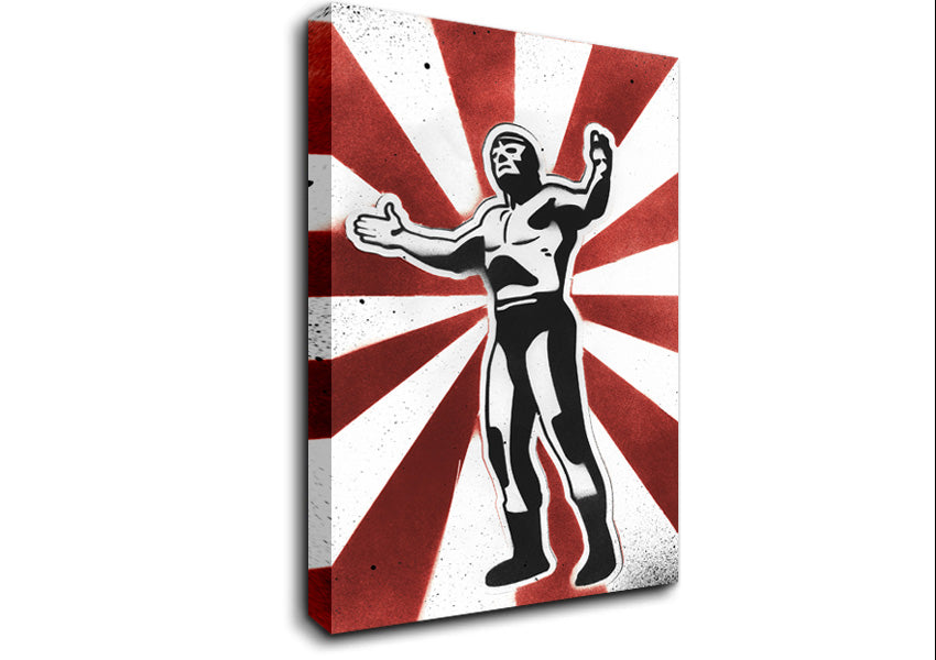 Wrestling Hero Canvas Wall Art