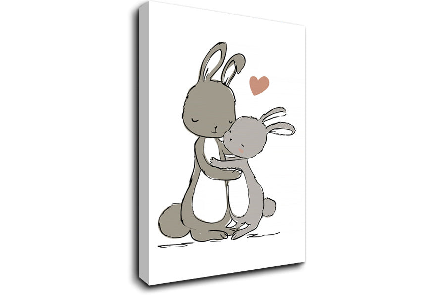 Bunny Love Canvas Wall Art