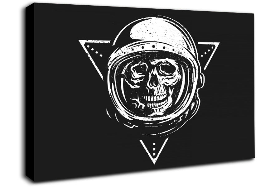Spaceman Skull Canvas Wall Art
