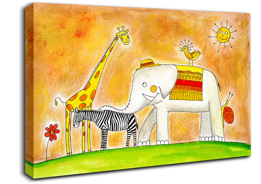 Safari Sunshine Love Canvas Wall Art