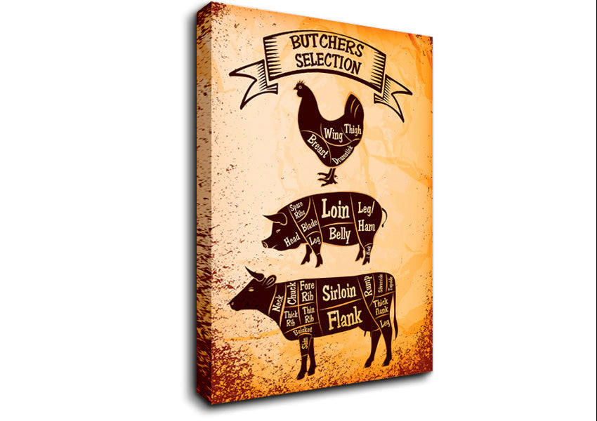 Butchers Selection 1 Canvas Wall Art