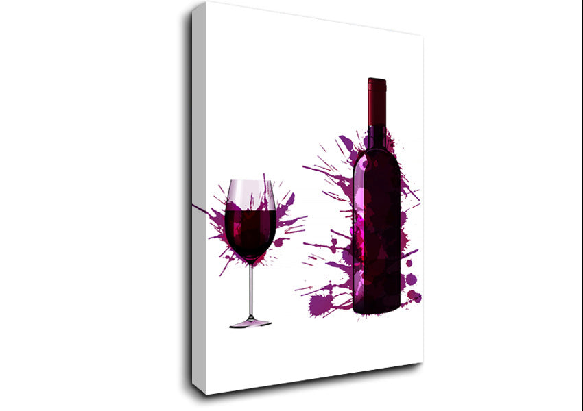 Wine Splash Canvas Wall Art