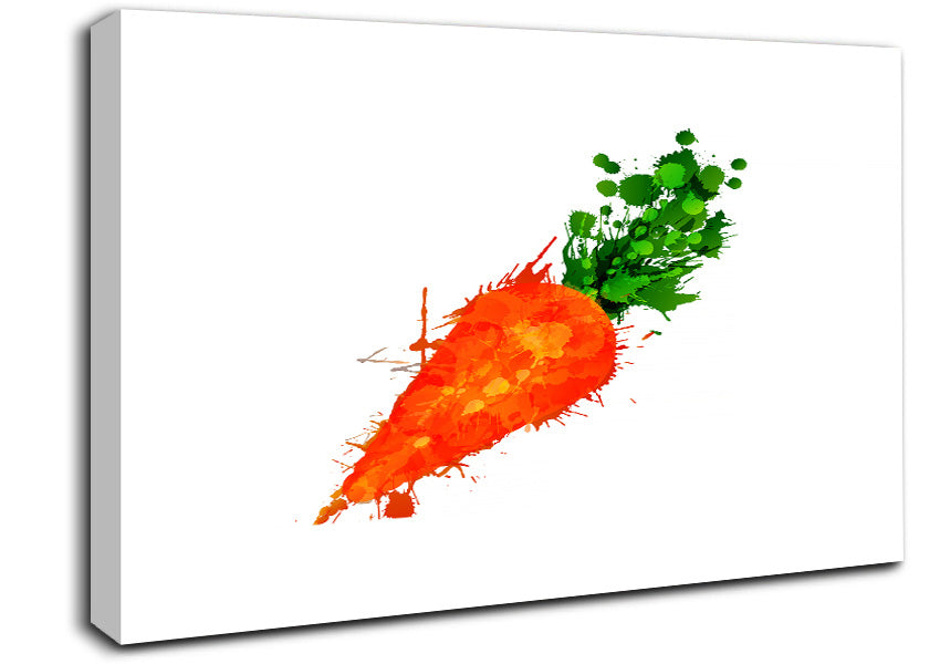 Carrot Splash Canvas Wall Art