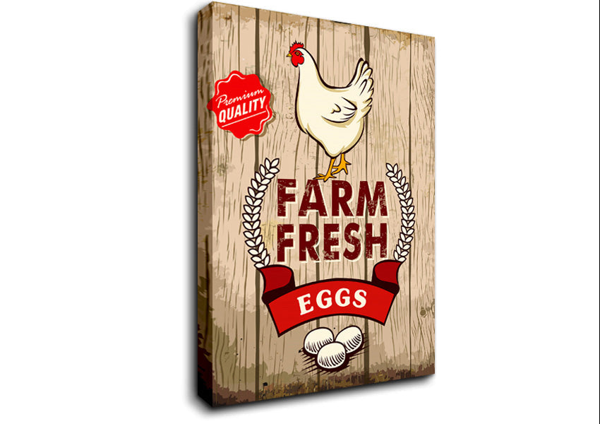 Farm Fresh Eggs Canvas Wall Art