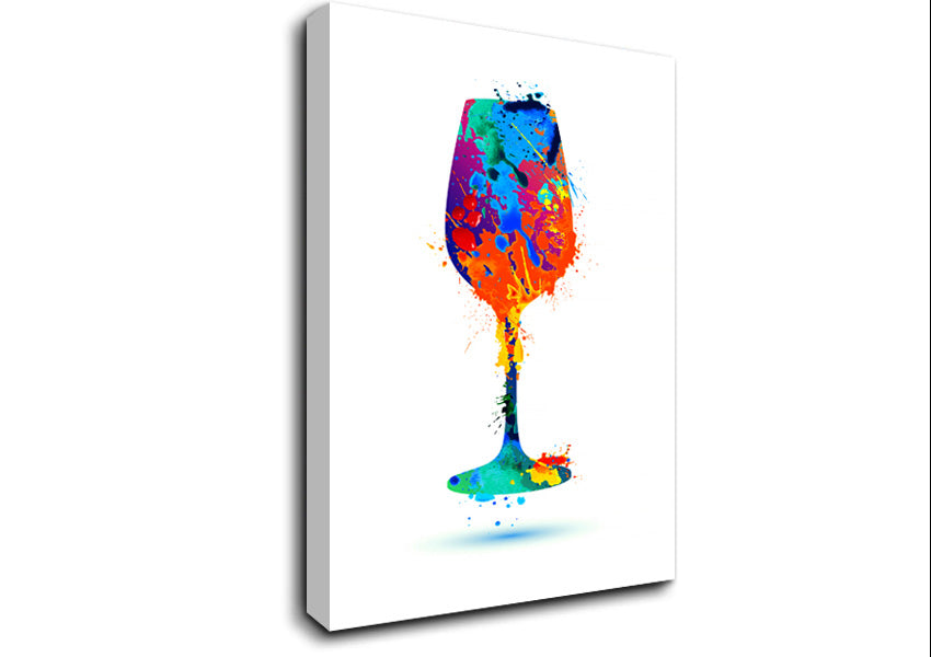 Wine Glass Splash Canvas Wall Art