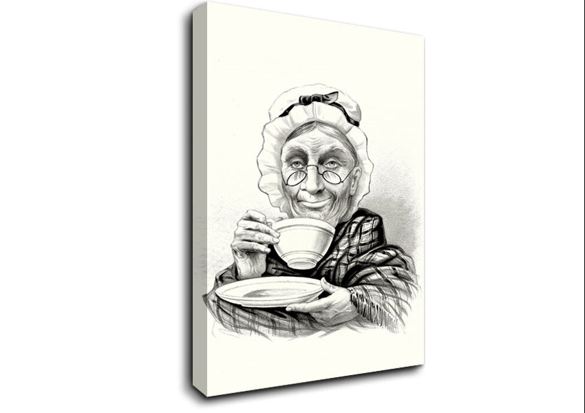 Granma Tea Time Canvas Wall Art