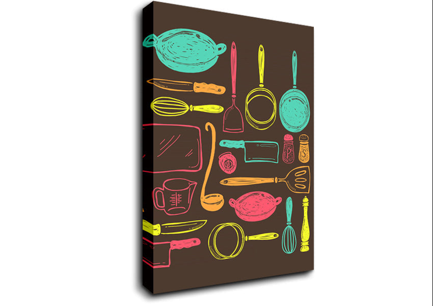 I Love Cooking 9 Canvas Wall Art
