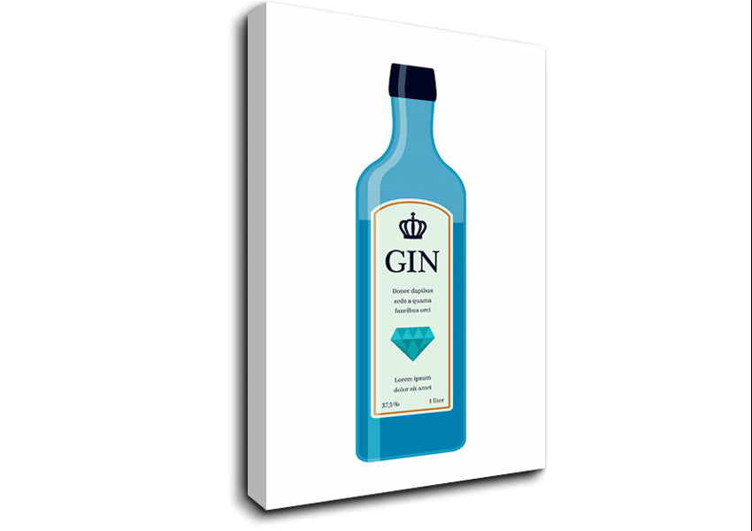 Gin Bottle Canvas Wall Art