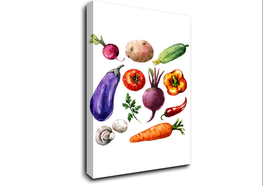 Vegetable Selection 2 Canvas Wall Art