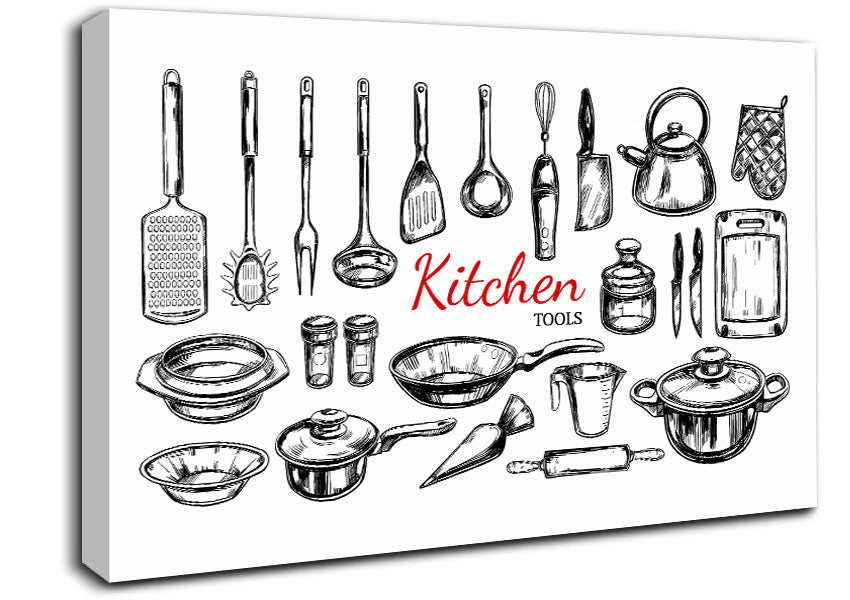 Utensils 8 Canvas Wall Art