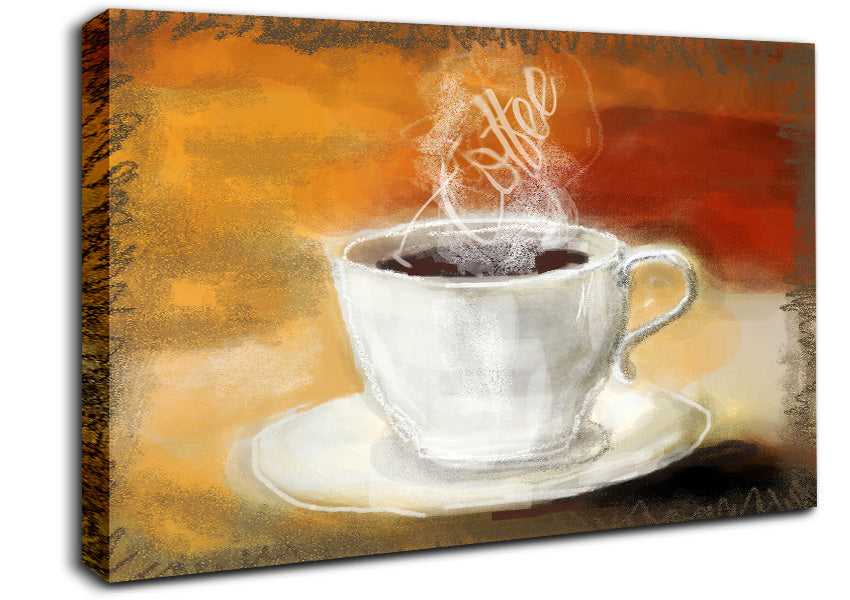Coffee Steam Canvas Wall Art