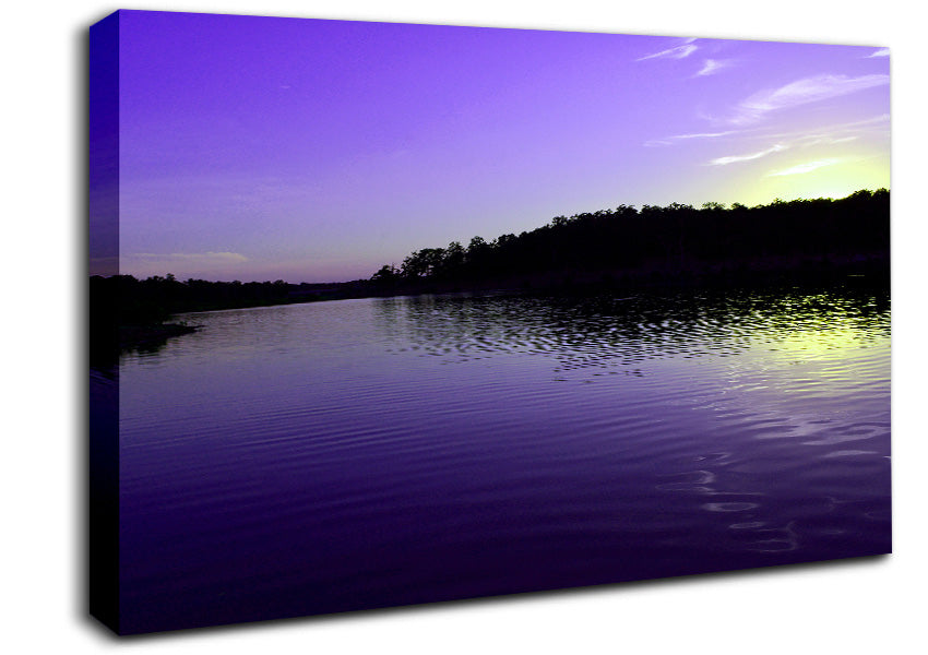Purple Ripples Canvas Wall Art