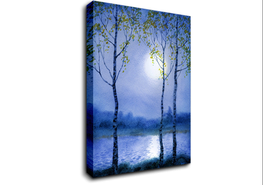 Winter moon Canvas Wall Art