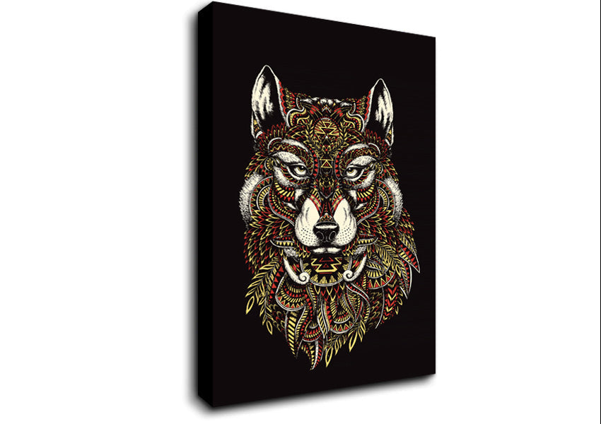 Indian Wolf Canvas Wall Art