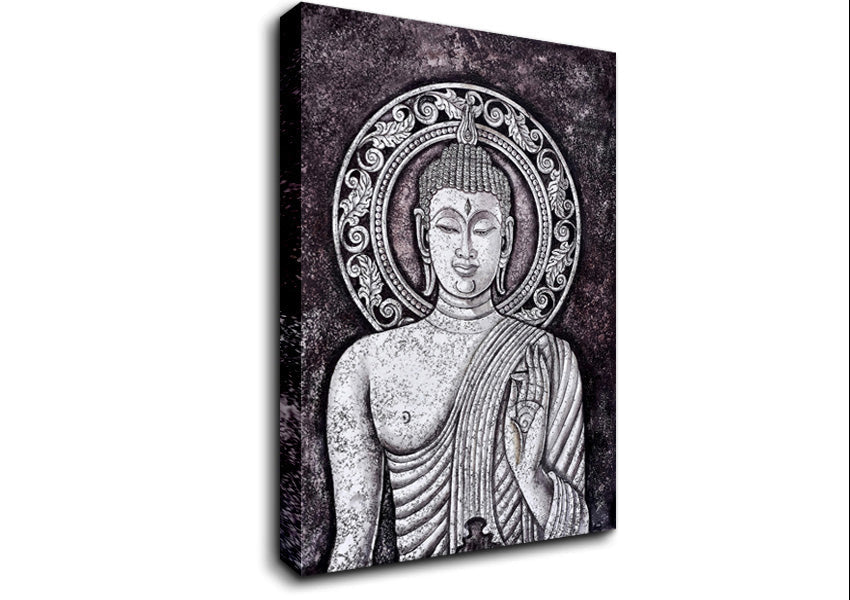 Buddha Black Canvas Wall Art