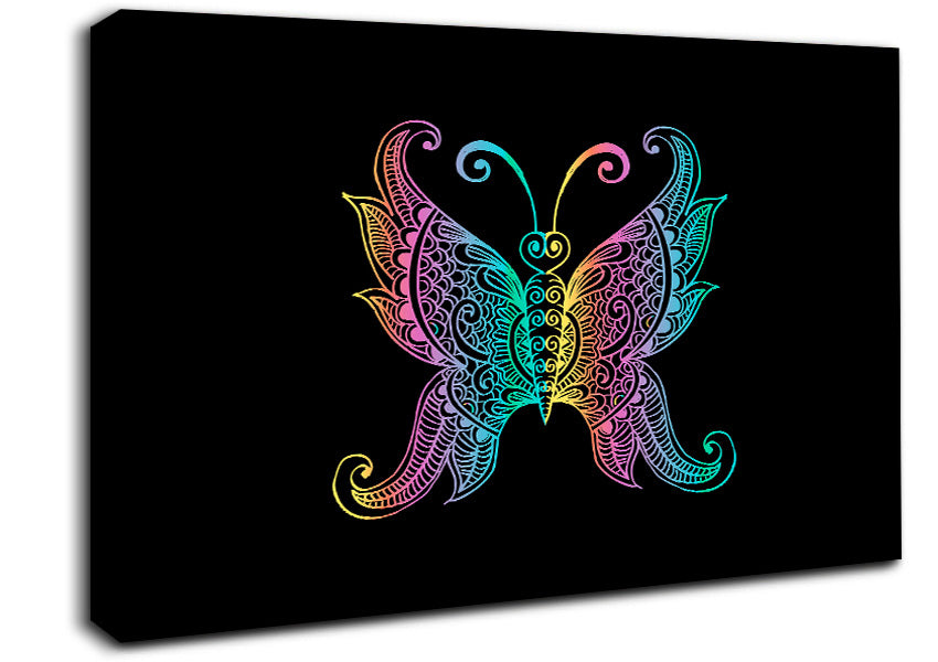 Indian Butterfly Canvas Wall Art