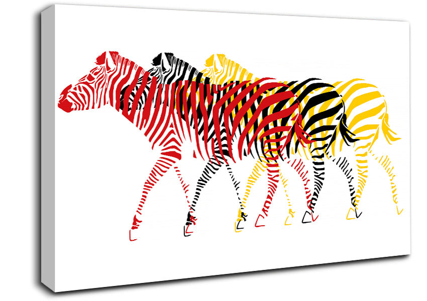 Pop Art Zebra 2 Canvas Wall Art