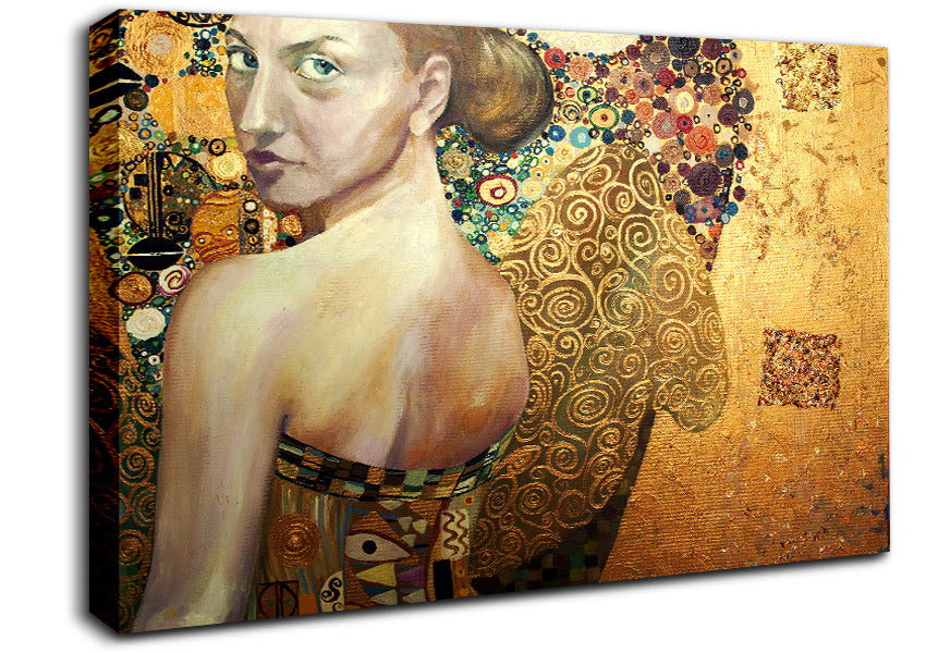 Klimt Golden Canvas Wall Art