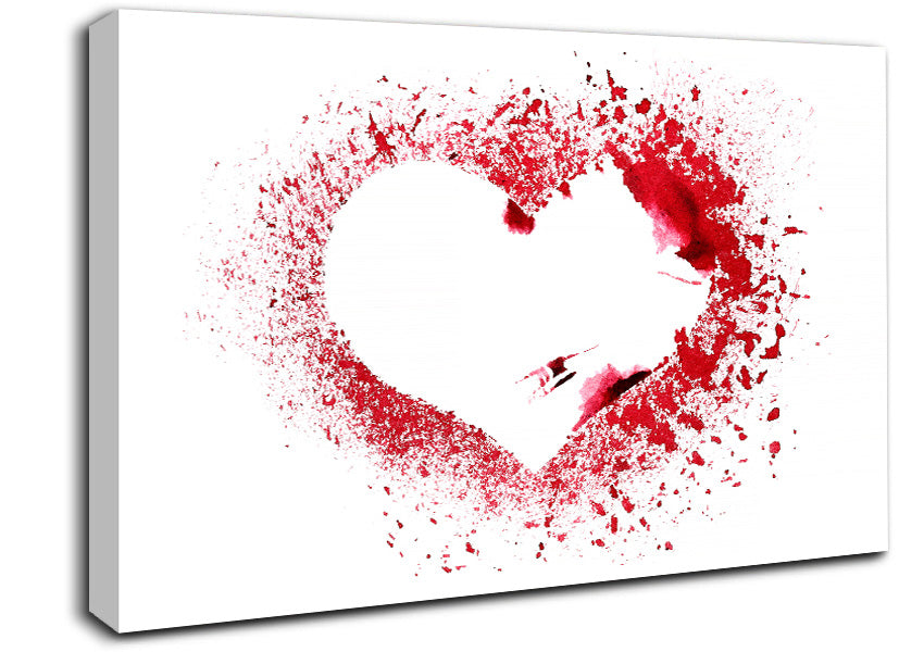 Surfing The Heart Canvas Wall Art