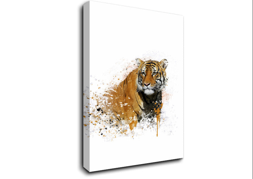 Tiger Splash Canvas Wall Art