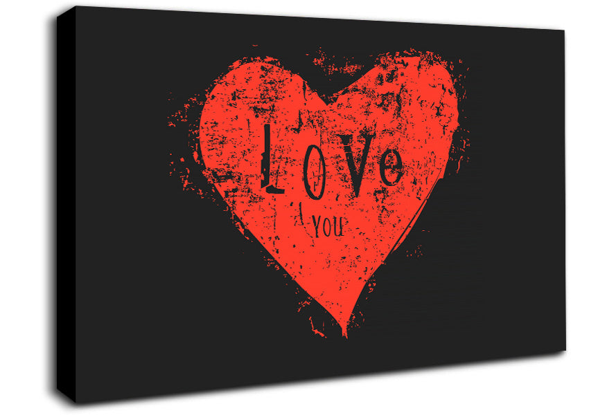 Love You 2 Canvas Wall Art