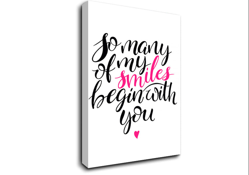 So Many Of My Smiles Canvas Wall Art