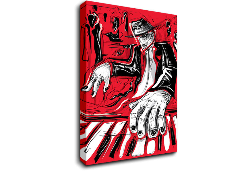 Piano Player Canvas Wall Art