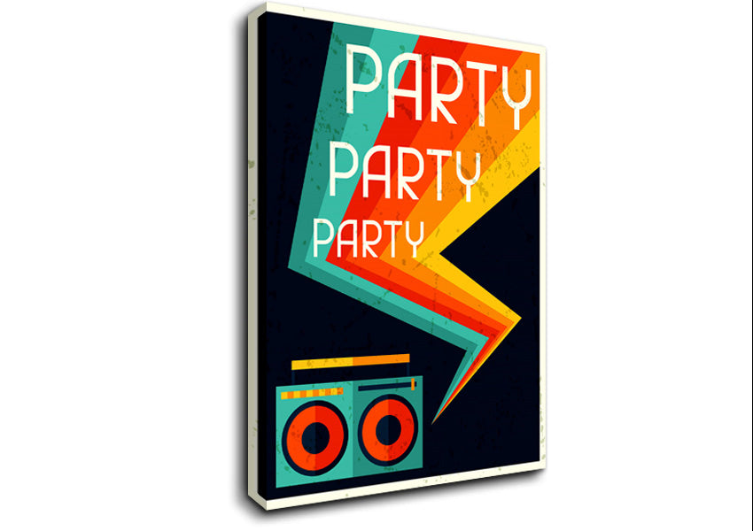 Party Party Party Canvas Wall Art